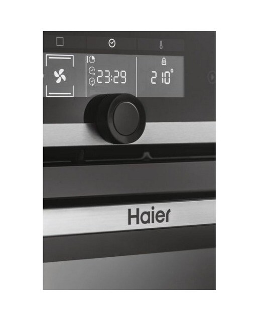 Horno multifunción Haier WIFI, Pirólisis, limpieza Aquálisis, I-Turn Series 2- HWO60SM2F9XH - Inox / Negro Inox / Negro-3