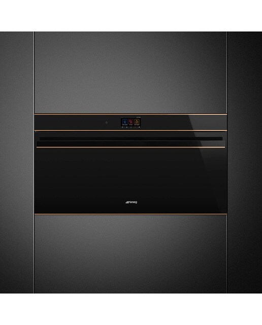 Forno Termoventilado Smeg Dolce Stil Novo SFPR9604TNR Limpeza Pirolítica de 85 Litros - Preto Preto / Cobre-3