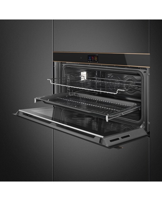 Forno Termoventilado Smeg Dolce Stil Novo SFPR9604TNR Limpeza Pirolítica de 85 Litros - Preto Preto / Cobre-6