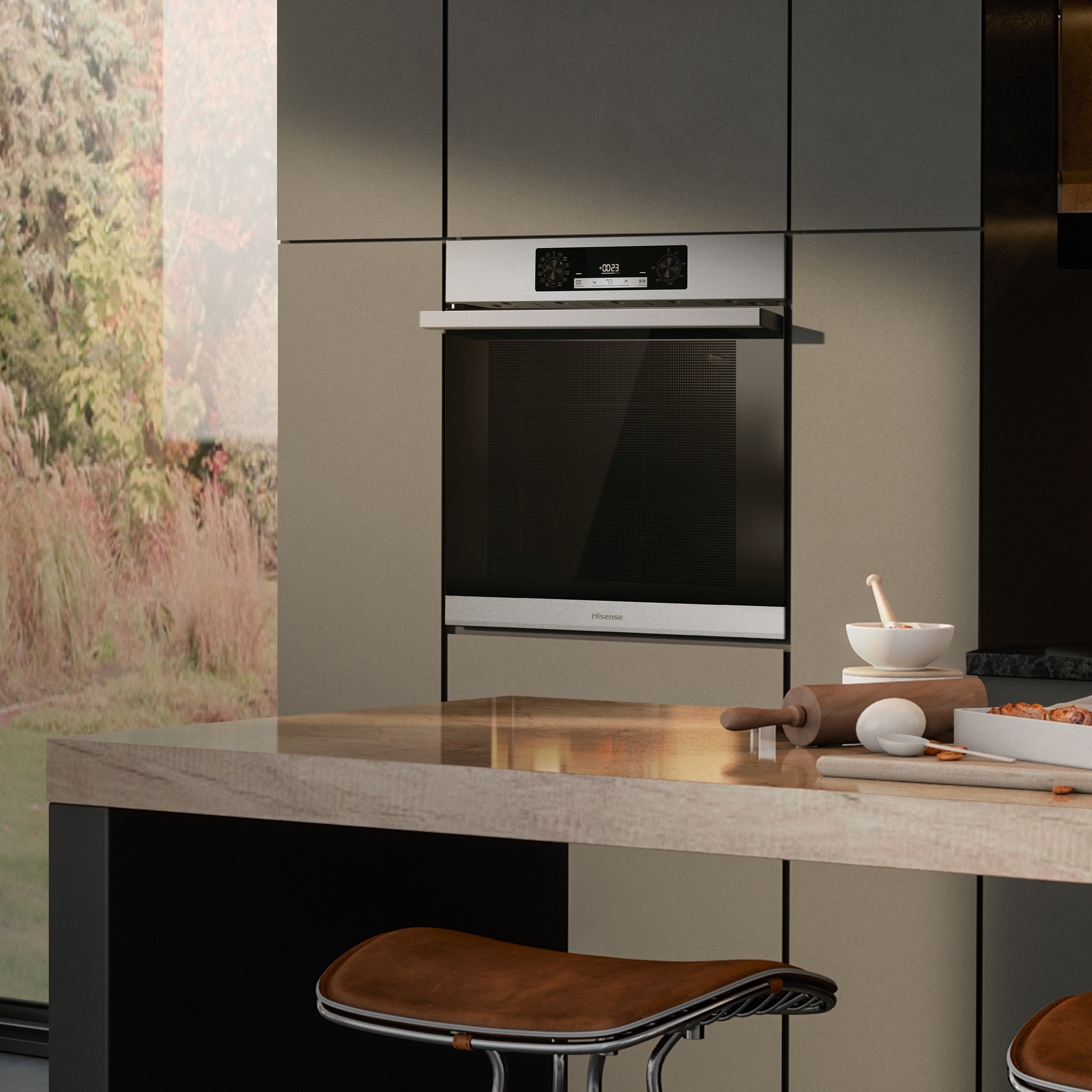 Horno multifunción Hisense con limpieza AquaClean - BSA65226AX Inox-10