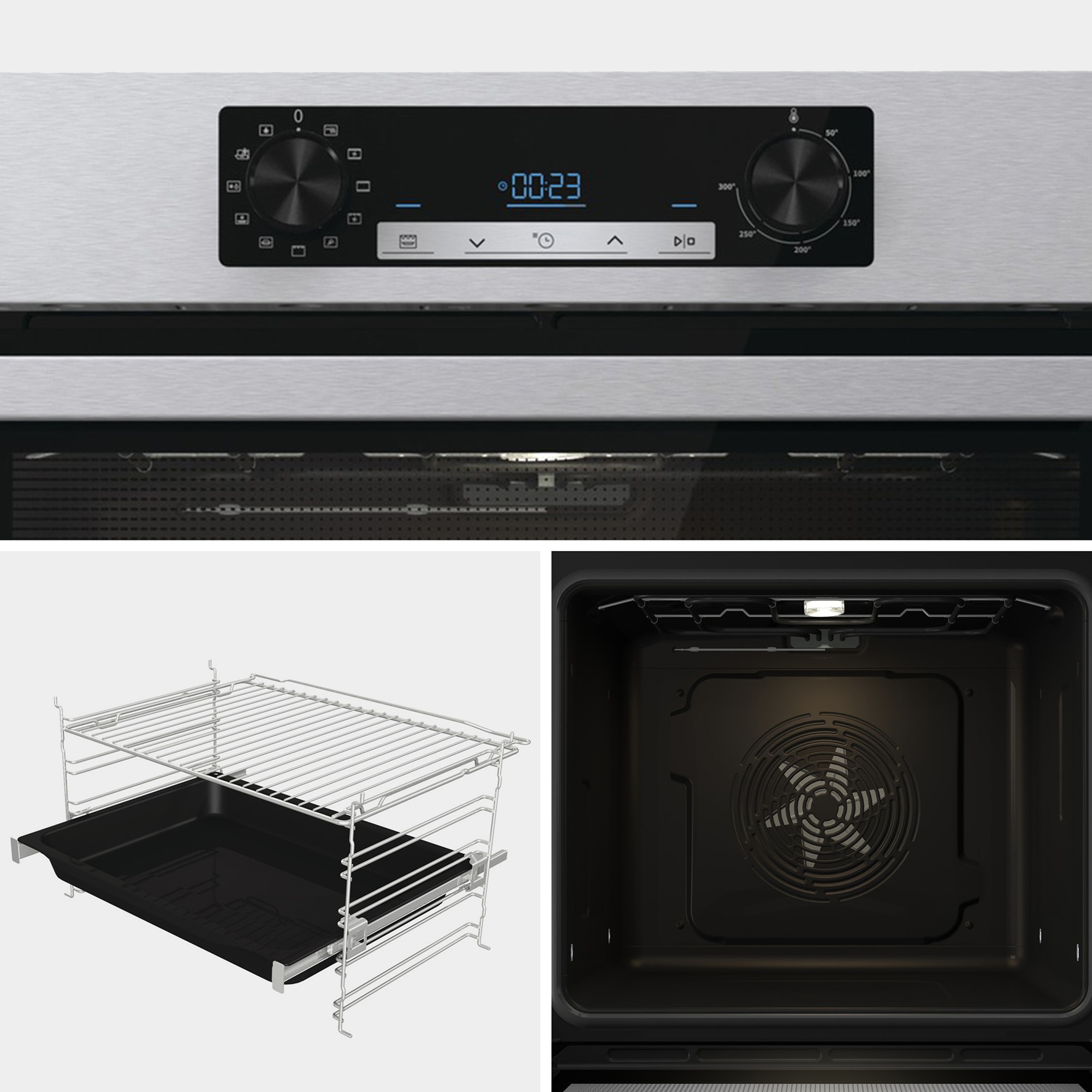 Horno multifunción Hisense con limpieza AquaClean - BI62216AX Inox-10