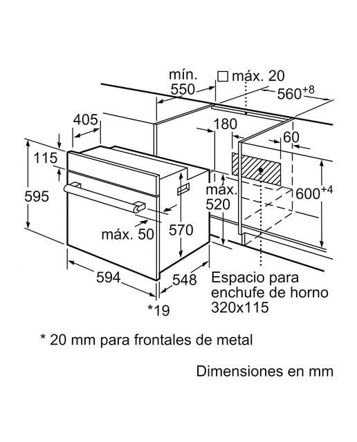 Horno convencional Balay con 5 funciones - 3HB1000B0 Blanco-2