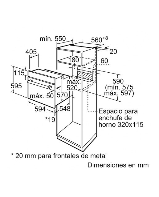 Horno convencional Balay con 5 funciones - 3HB1000B0 Blanco-8