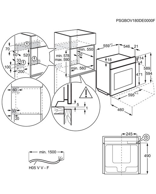 Horno multifunción AEG Vapor, sonda térmica - BSE782380M Inox-2