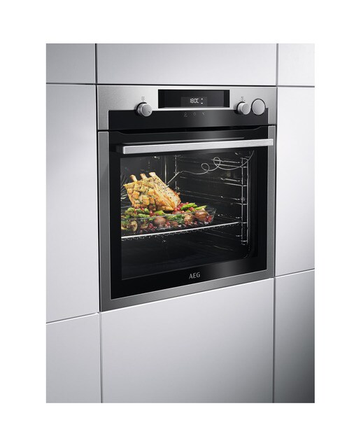 Forno a Vapor AEG Série 7000 BSE572360M SteamCrisp Pirolítico Multifunções de 72 Litros - Inox Inox anti marcas-6