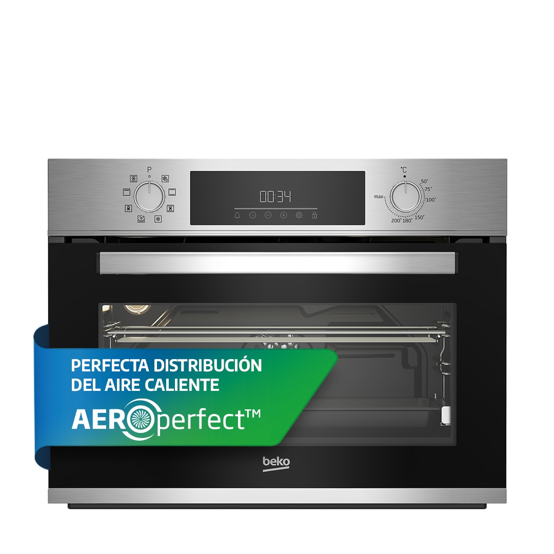 Horno multifunción Beko con limpieza Hidrólisis - BBCM12300X Inox-11