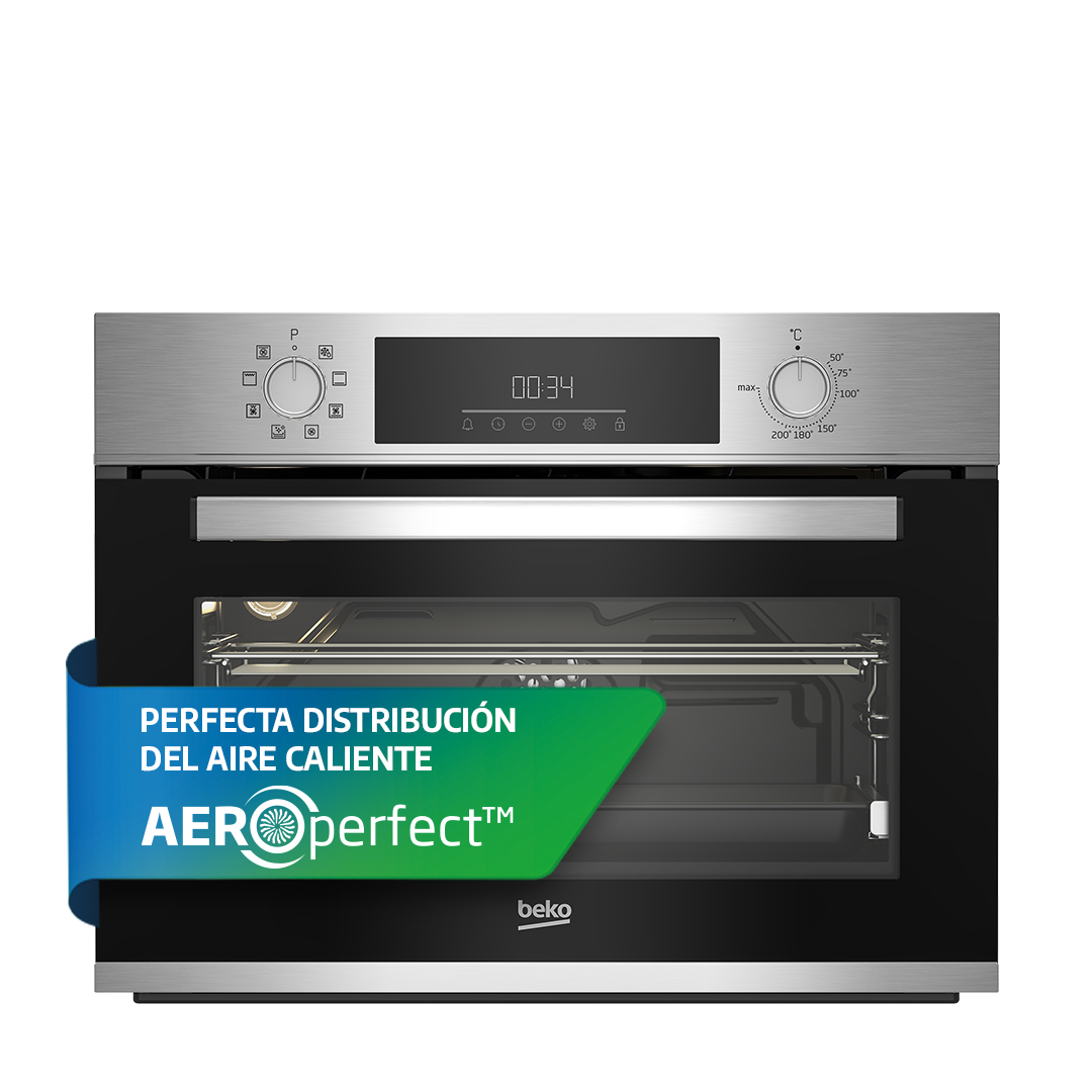 Horno multifunción Beko con limpieza Hidrólisis - BBCM12300X Inox-12