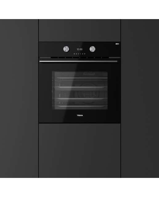 Forno Multifunções Teka HLB 8700 P Airfry BK Home, SurroundTemp, Dual Clean Pirólise + HydroClean PRO e de 70 Litros - Vidro Preto Vidro preto-6