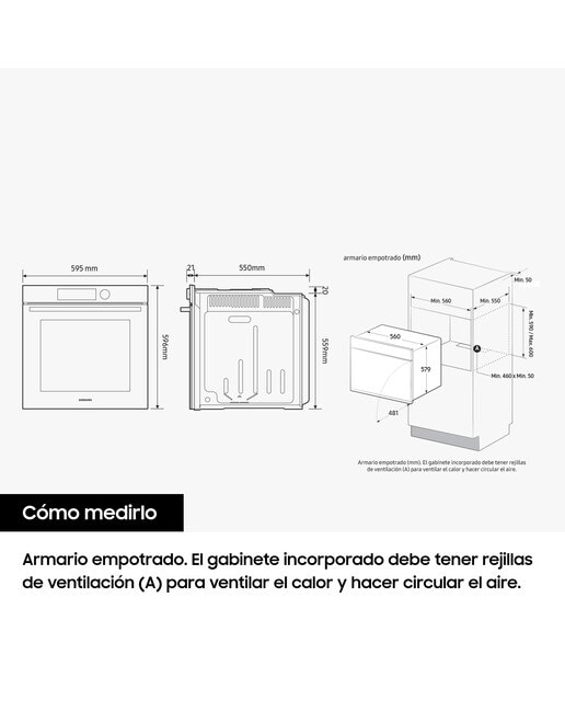 Forno Pirolítico Samsung Dual Cook* NV7B4450VAS Vapor Natural Wi-Fi e de 76 Litros - Inox Inox-9