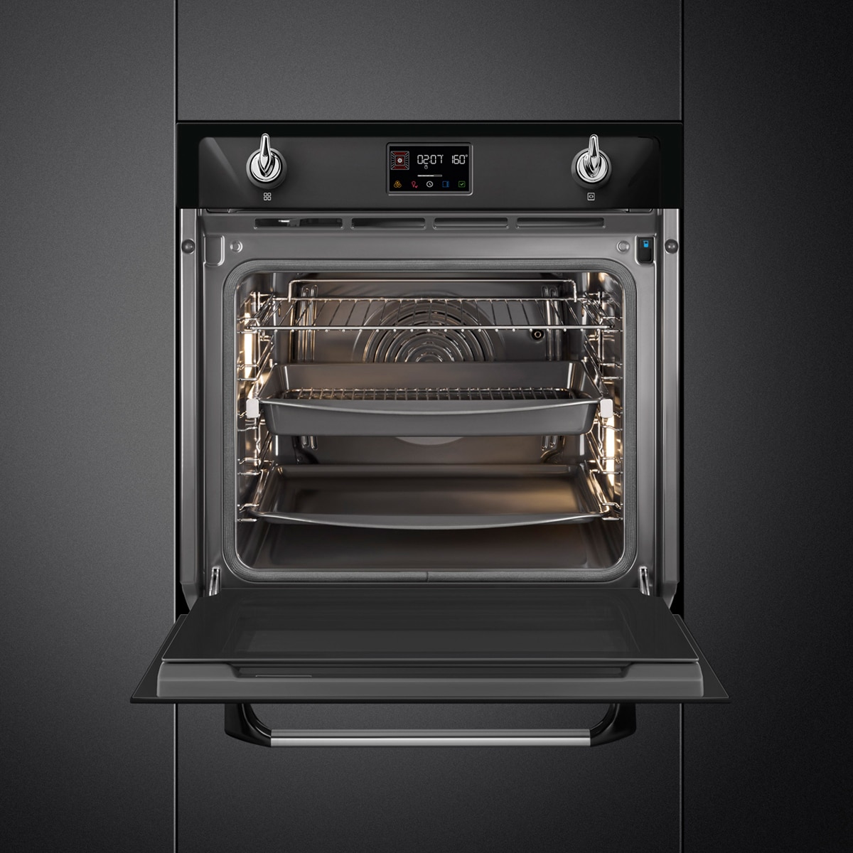 Horno multifunción Vapor Smeg Negro- SOP6902S2PN Negro-7