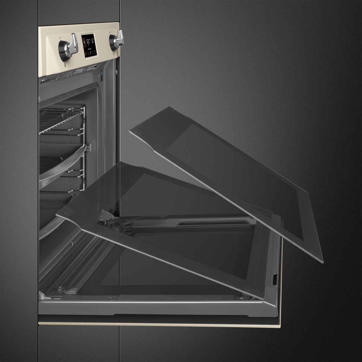 Horno multifunción Smeg pirolítico - SOP6902S2PP Crema-9