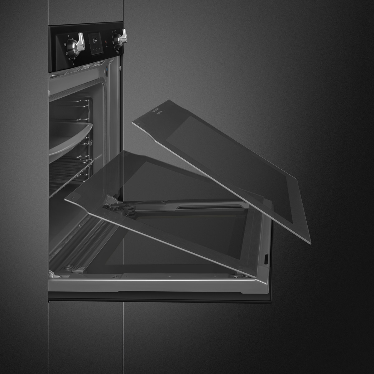 Horno multifunción Smeg, Pirolítico, Negro - SOP6900TN Negro-2