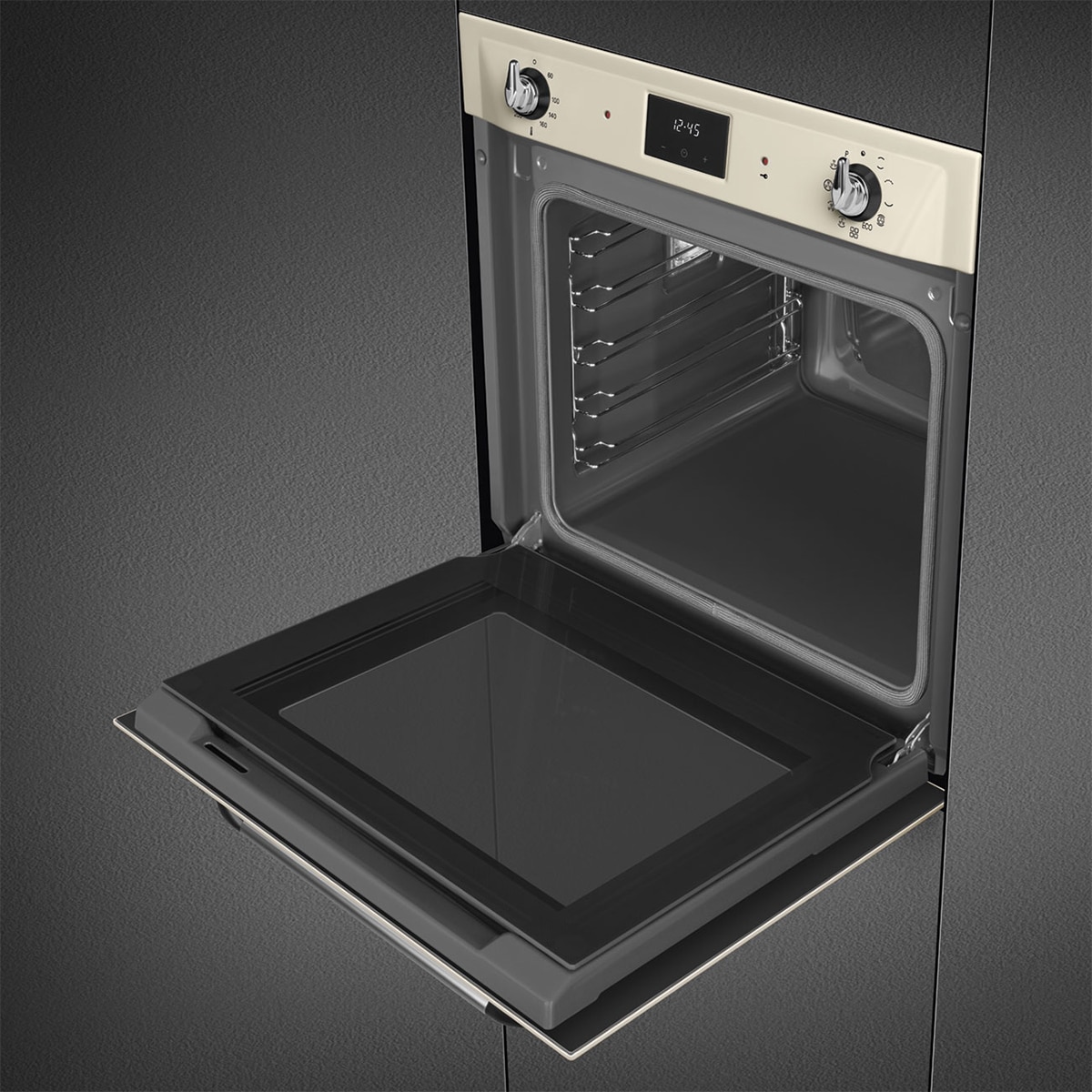 Horno multifunción Smeg, Pirolítico, Crema - SOP6900TP Crema-6