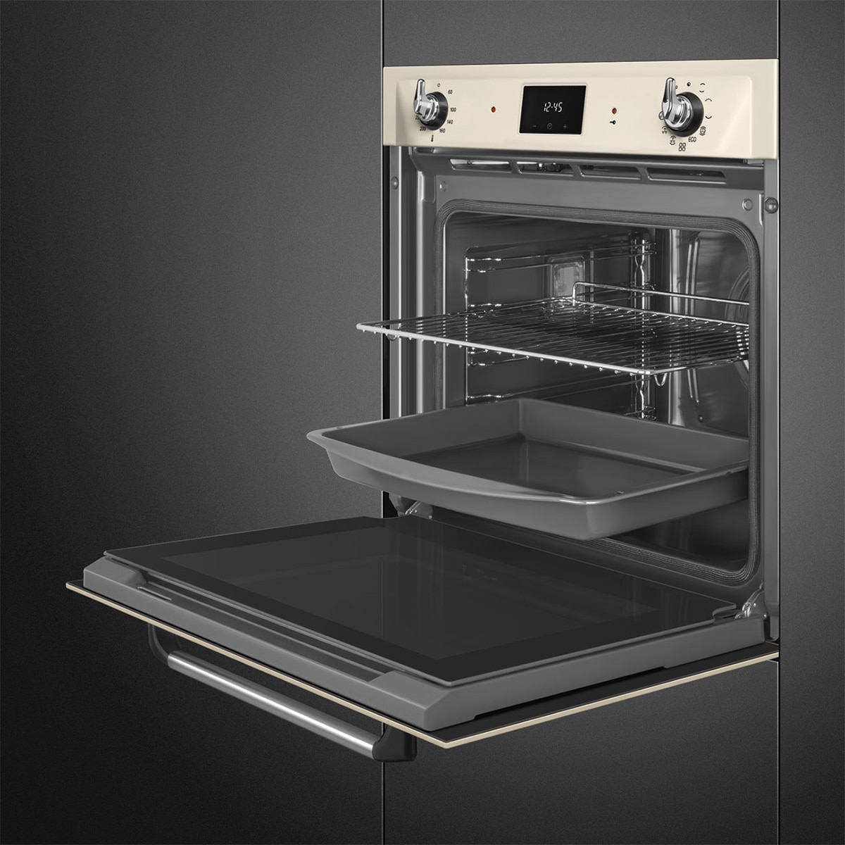 Horno multifunción Smeg, Pirolítico, Crema - SOP6900TP Crema-7