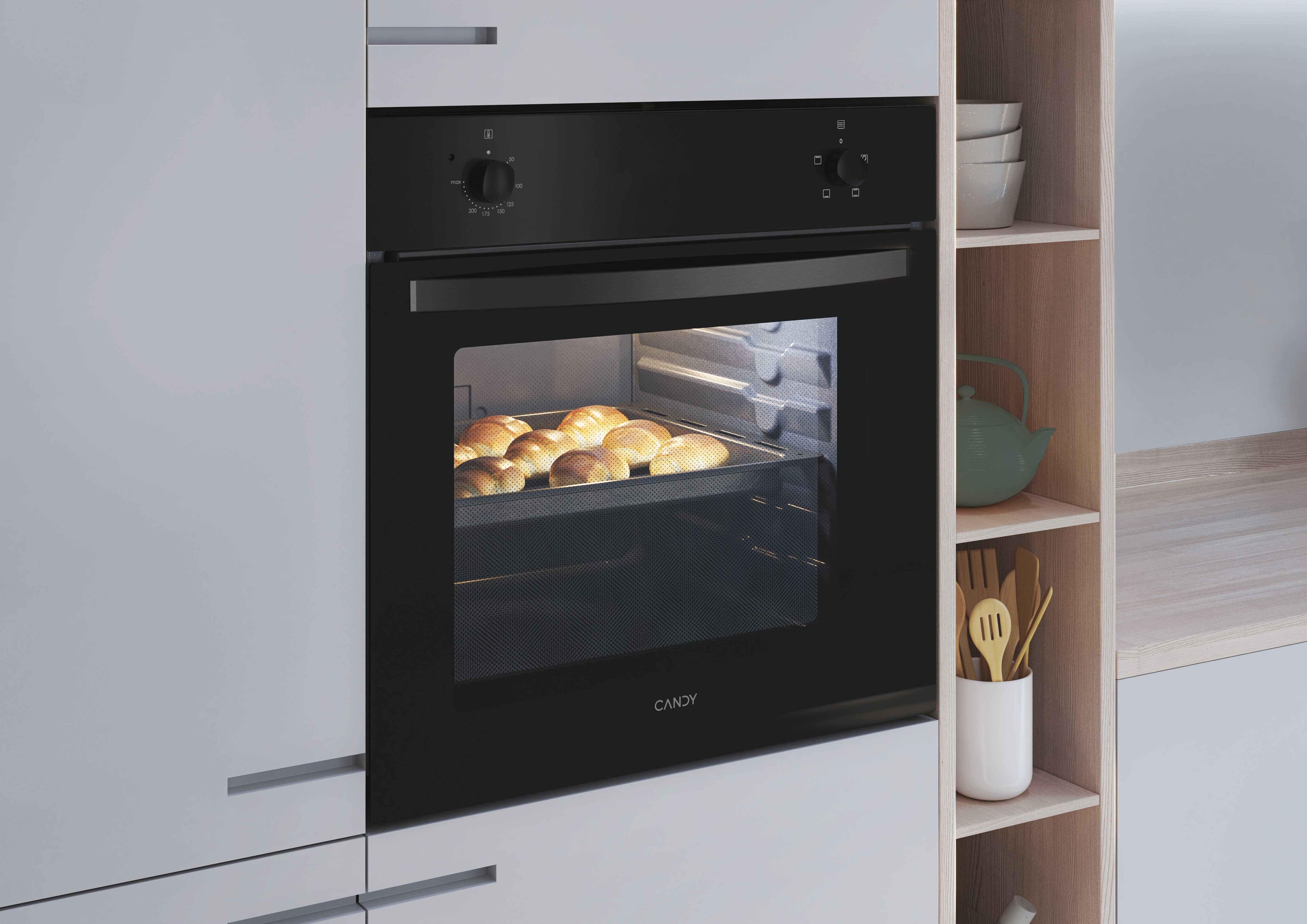 Horno convencional Candy con 4 funciones - FIDC N100 Negro-6