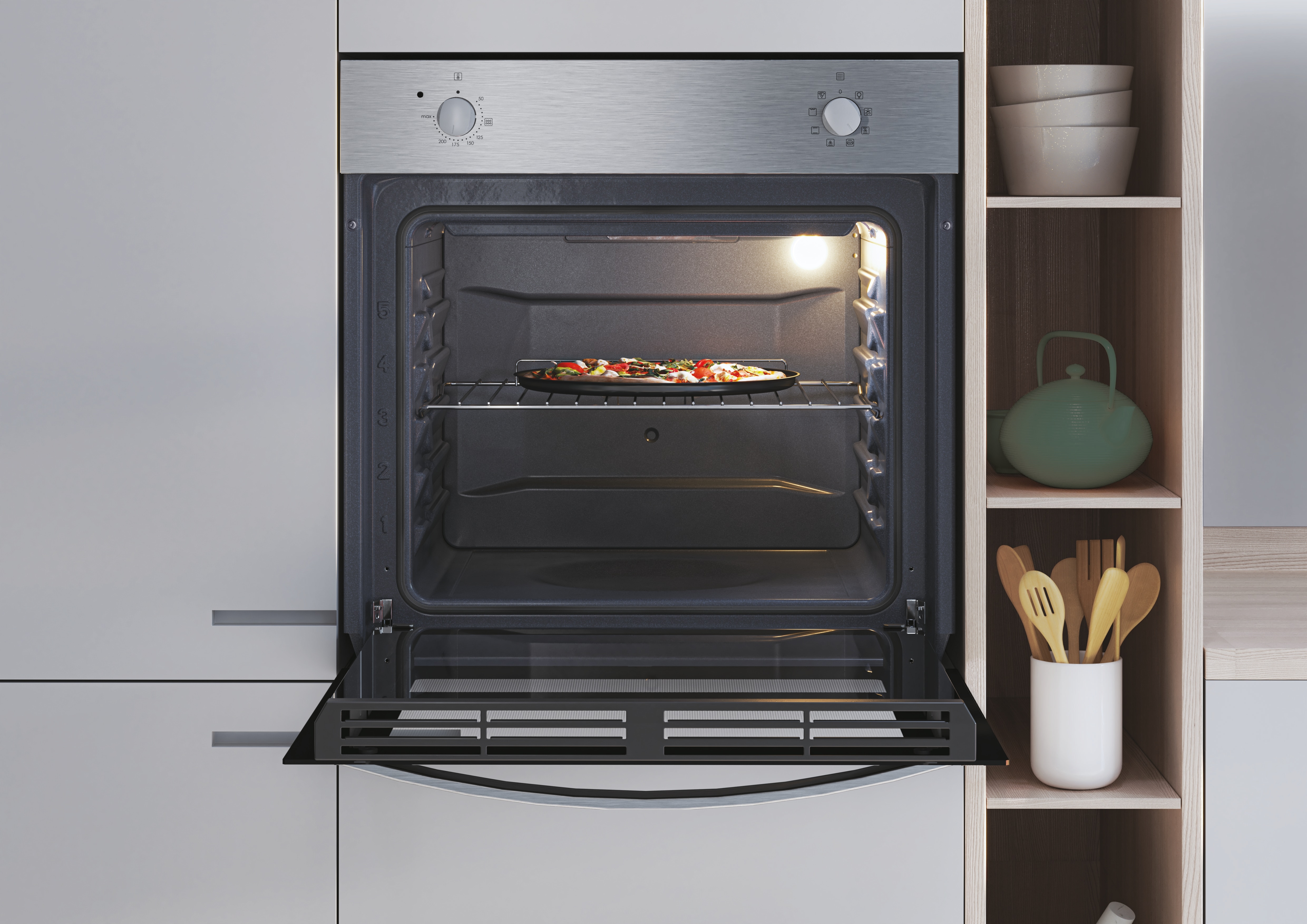 Horno convencional Candy con 4 funciones - FIDC X100 Inox-6