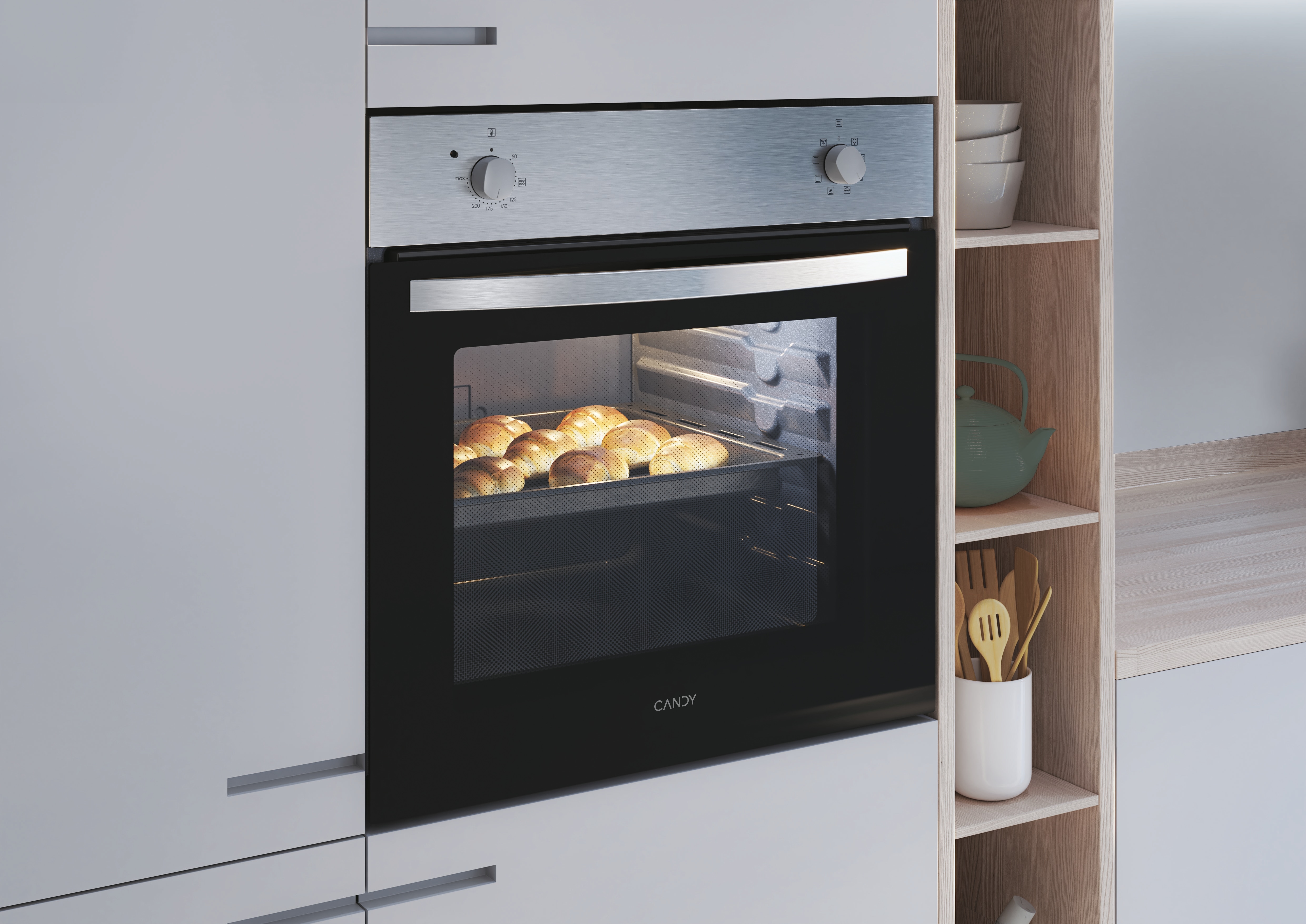 Horno convencional Candy con 4 funciones - FIDC X100 Inox-8