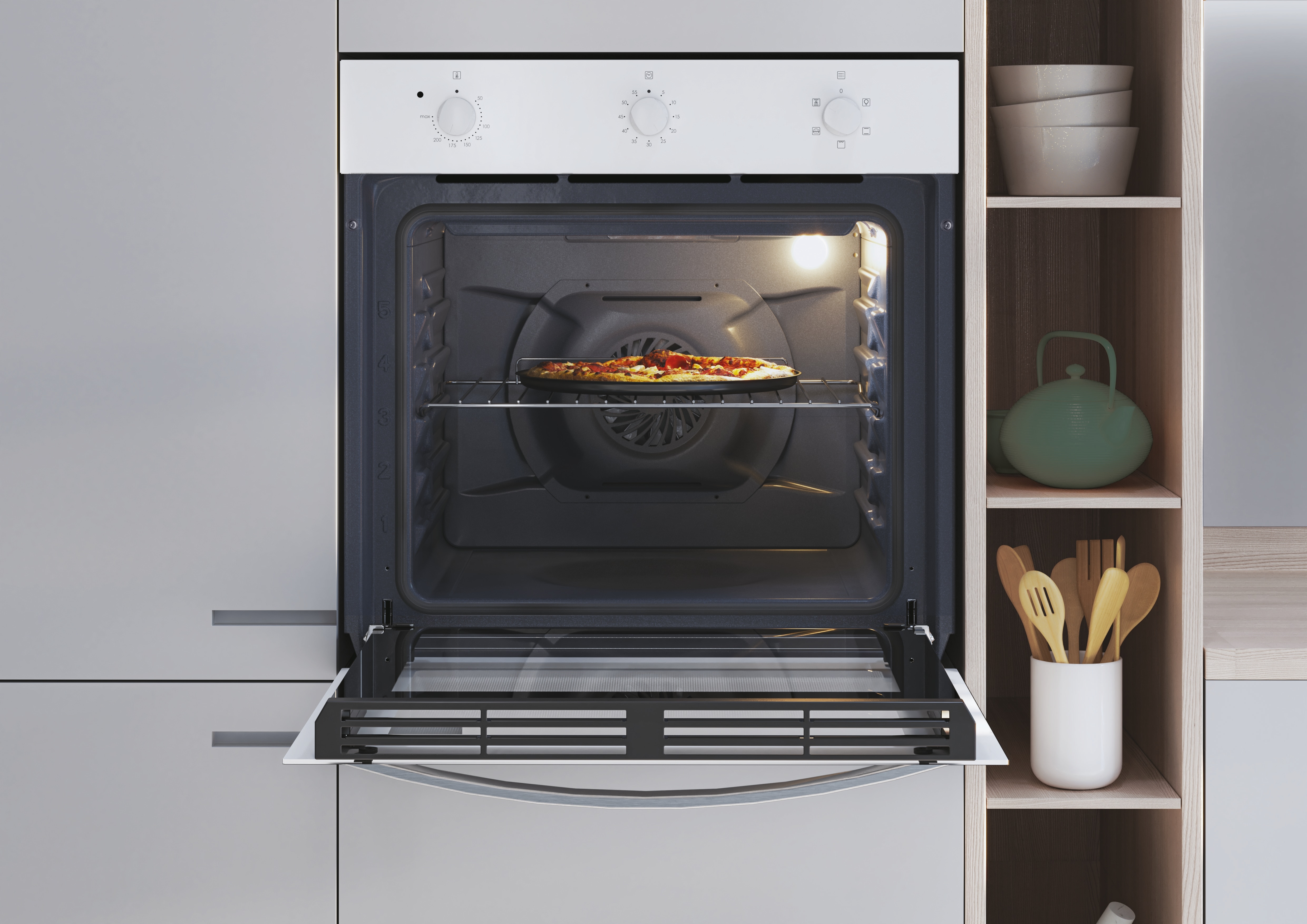 Forno Multifunções Candy FIDC B502 de 65 L - Branco Branco-4