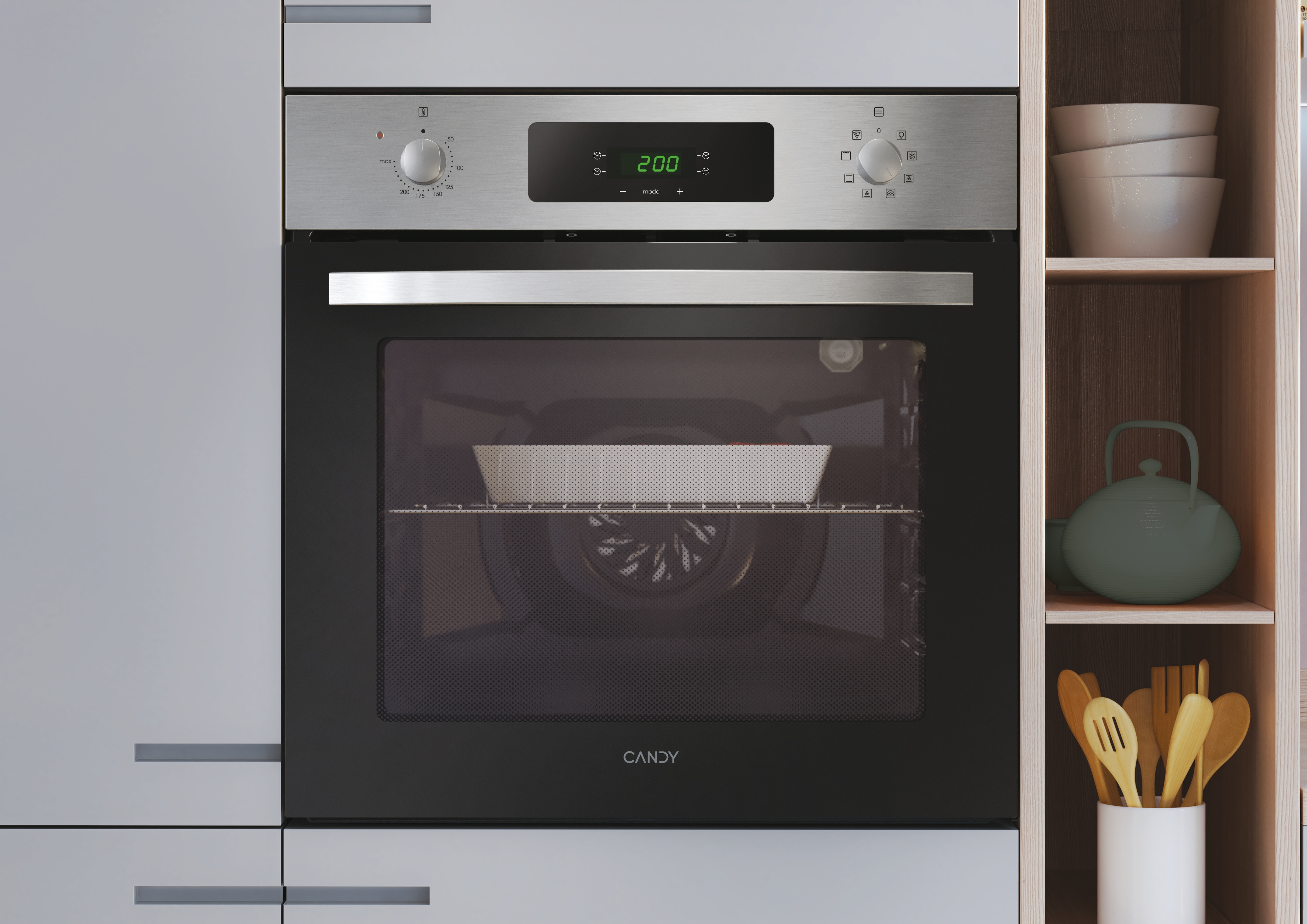 Horno multifunción Candy con 8 funciones - FIDC X605 Inox-2