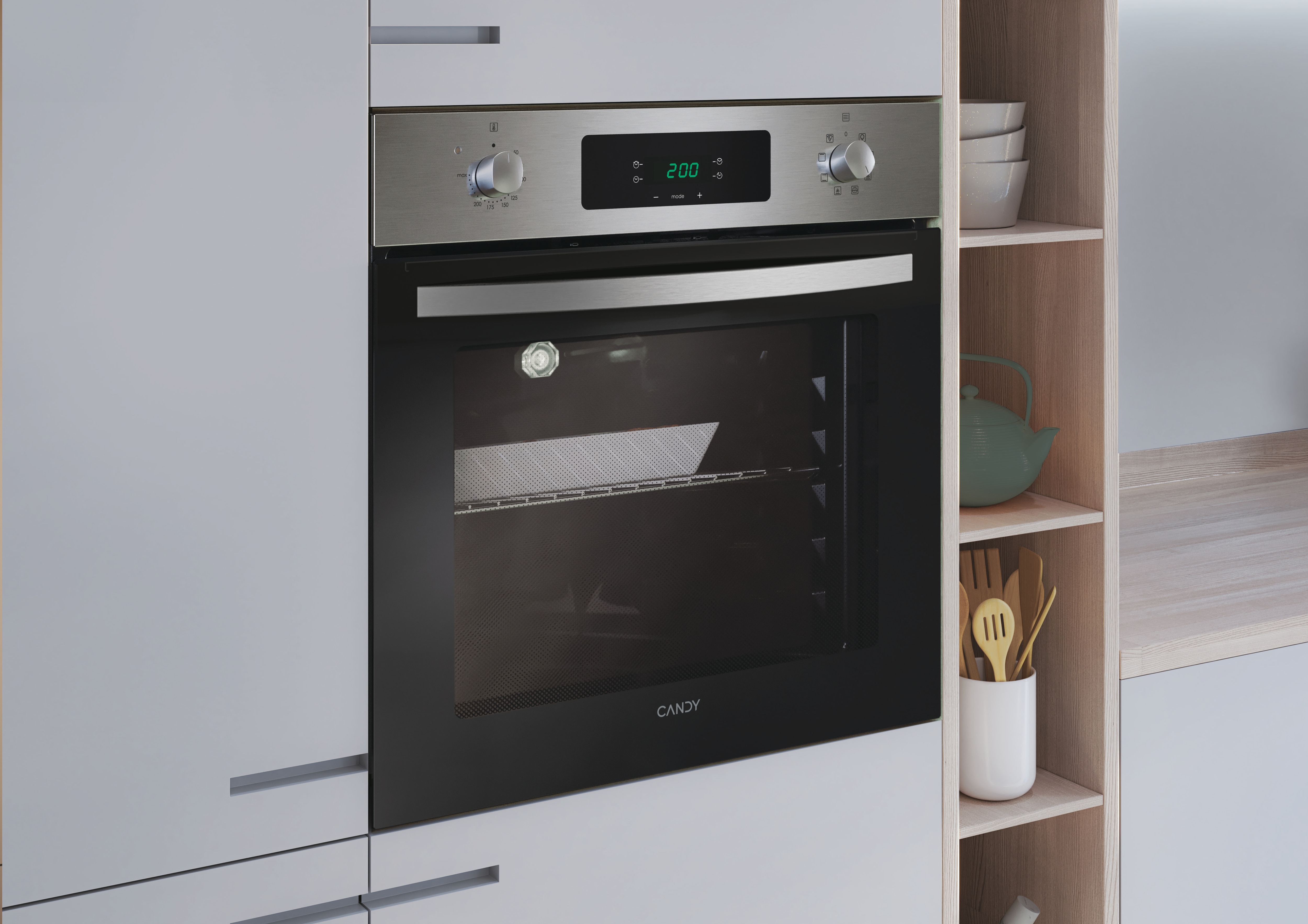 Horno multifunción Candy con 8 funciones - FIDC X605 Inox-3