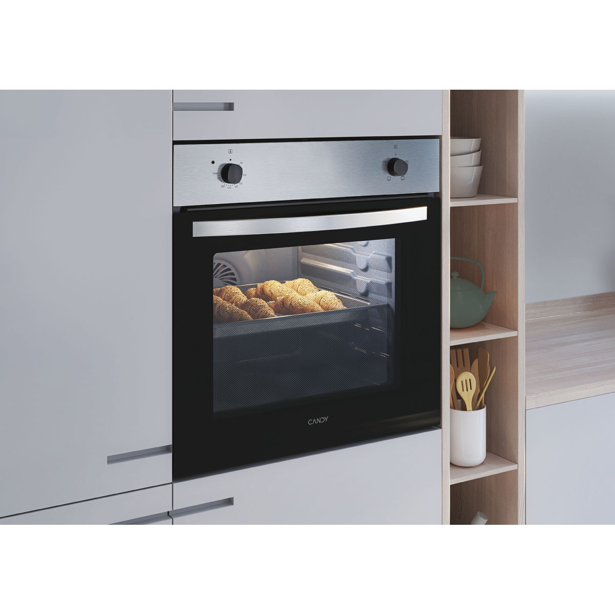 Horno multifunción Candy 70 litros, aqualisis - FIDCP X200 Negro-6