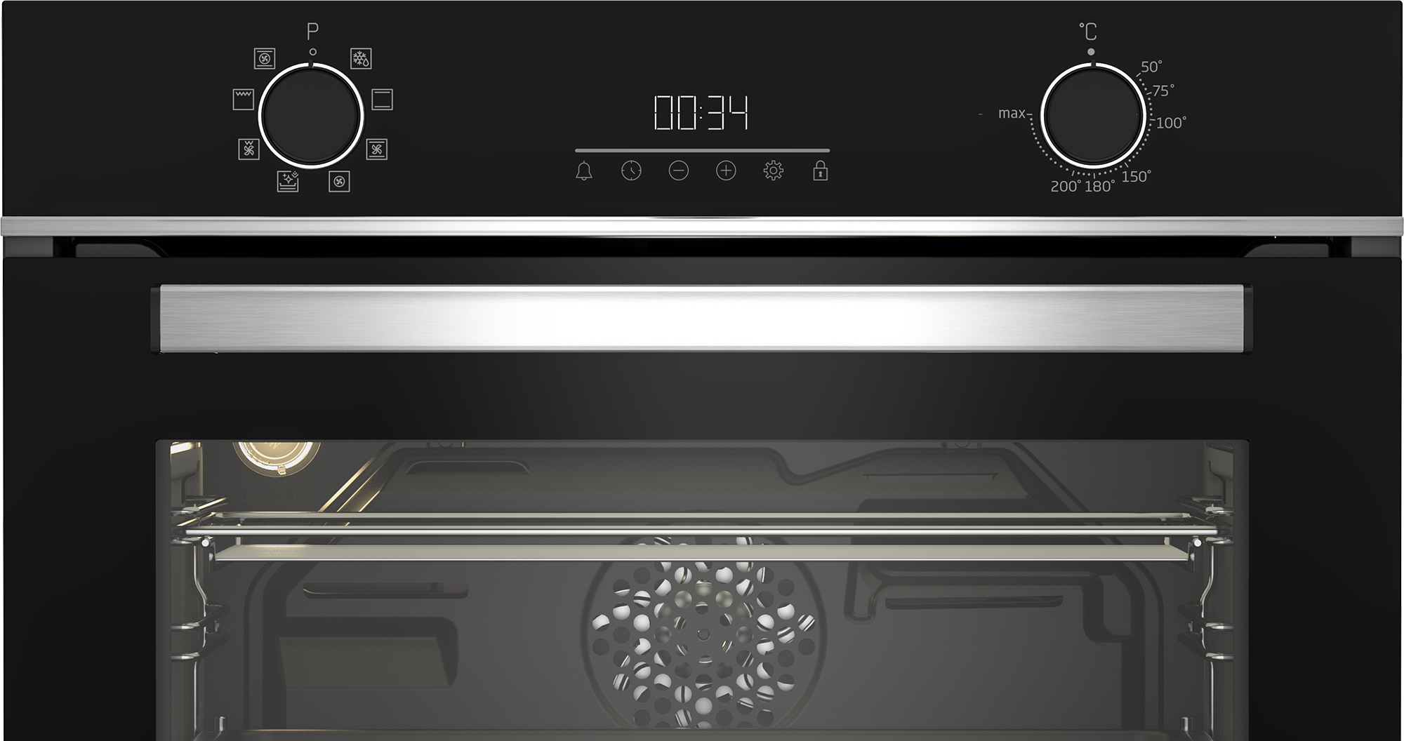Horno compacto multifunción Beko AeroPerfect, cocción 3D - BBCM13300XC Negro-4