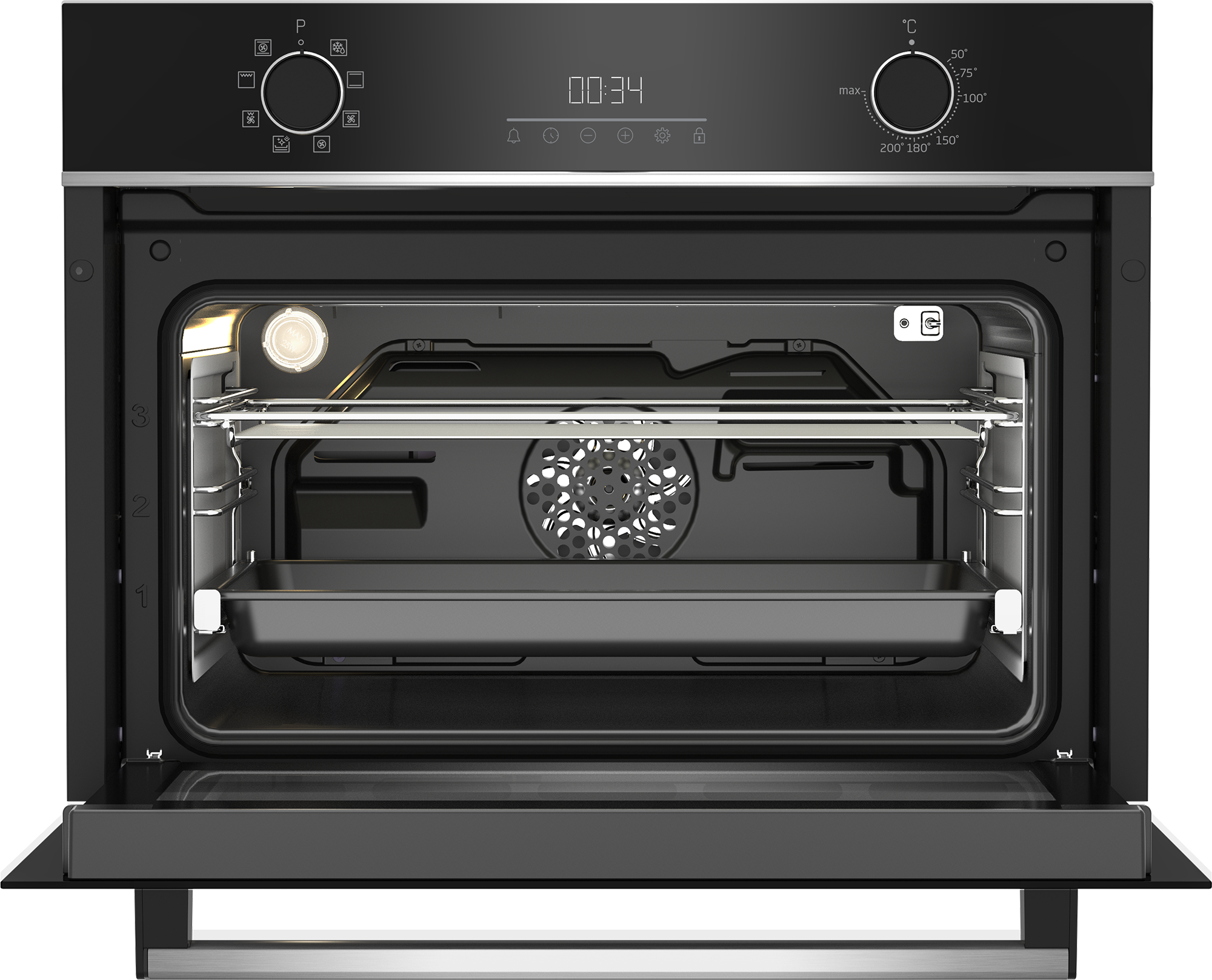 Horno compacto multifunción Beko AeroPerfect, cocción 3D - BBCM13300XC Negro-5