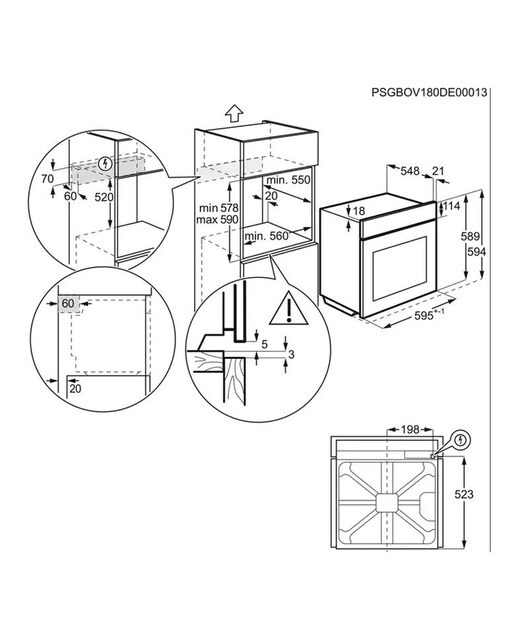 Horno multifunción AEG pirolitico - BPS335160M Inox-2