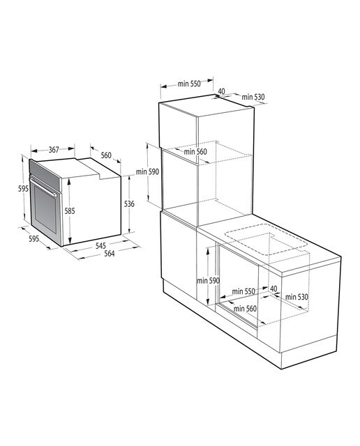 Horno multifunción Hisense con función vapor - BSA66346ADBGWIF Negro-2
