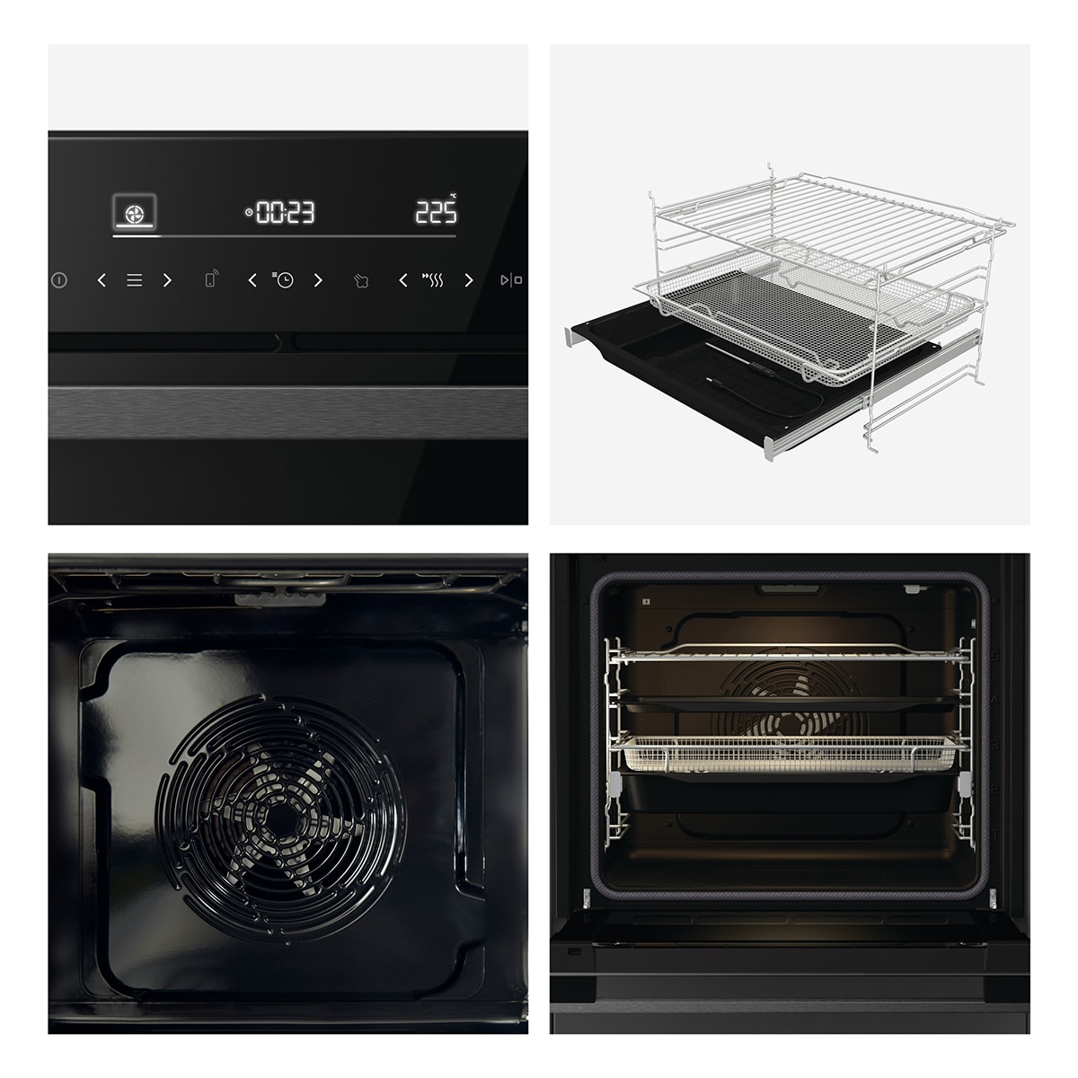 Horno multifunción Hisense con función vapor - BSA66346ADBGWIF Negro-11