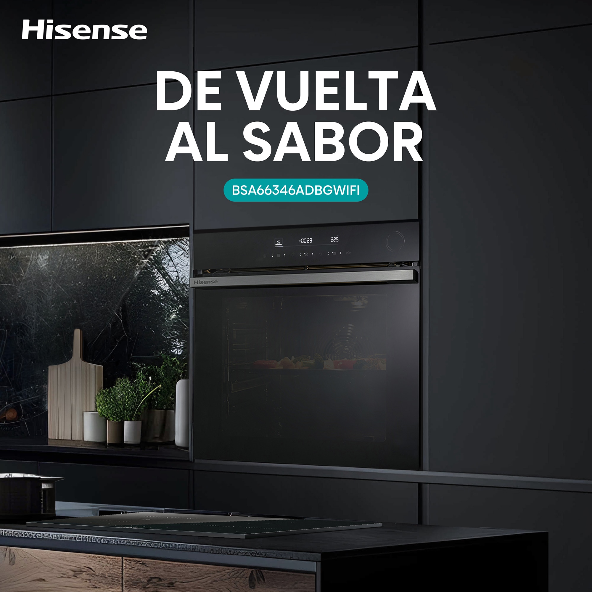 Horno multifunción Hisense con función vapor - BSA66346ADBGWIF Negro-13