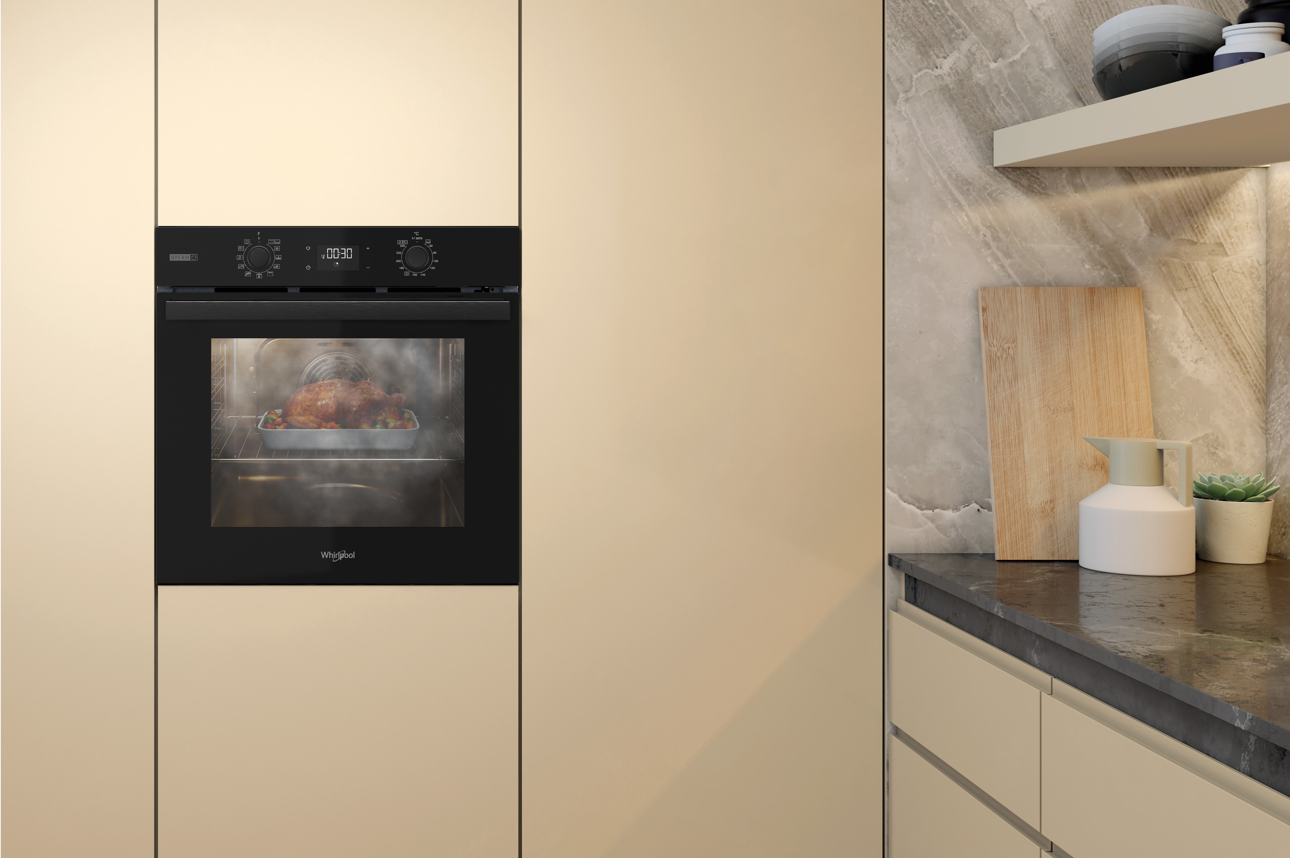 Horno multifunción Whirlpool Tecnología pirolítica + hidrolítica - OMSR58RU1SB Negro-17
