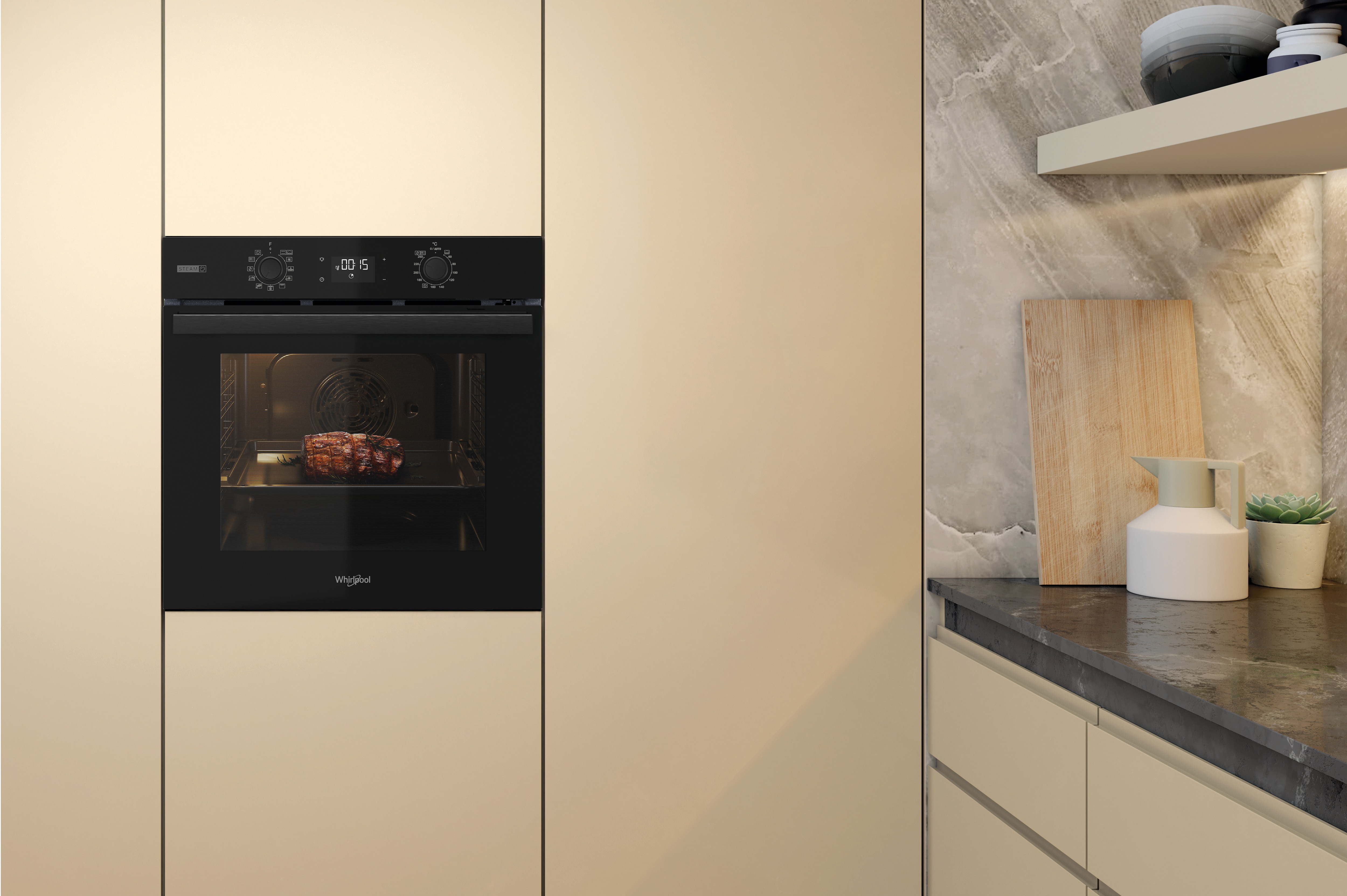 Horno multifunción Whirlpool Tecnología pirolítica + hidrolítica - OMSR58RU1SB Negro-18