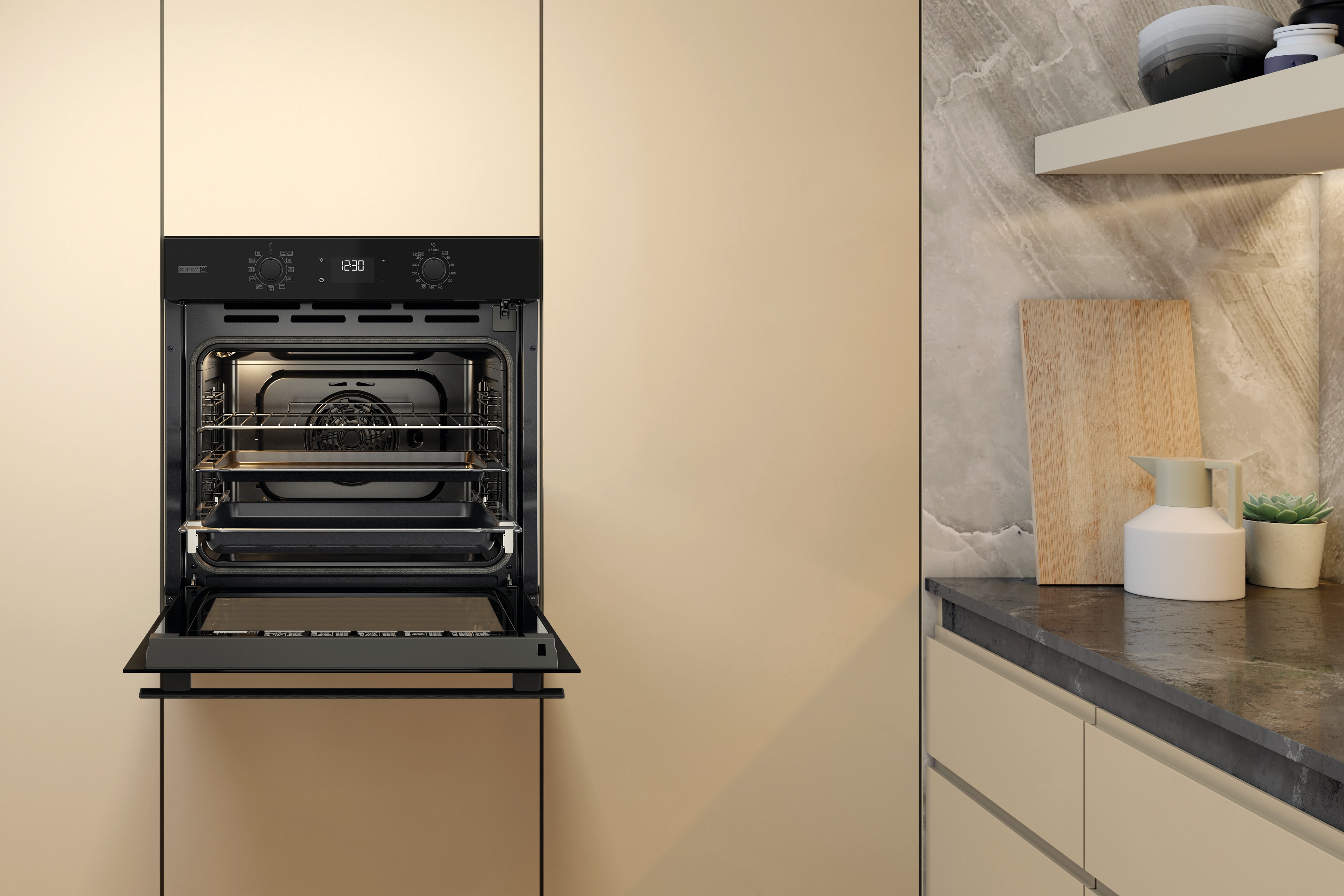 Horno multifunción Whirlpool Tecnología pirolítica + hidrolítica - OMSR58RU1SB Negro-19