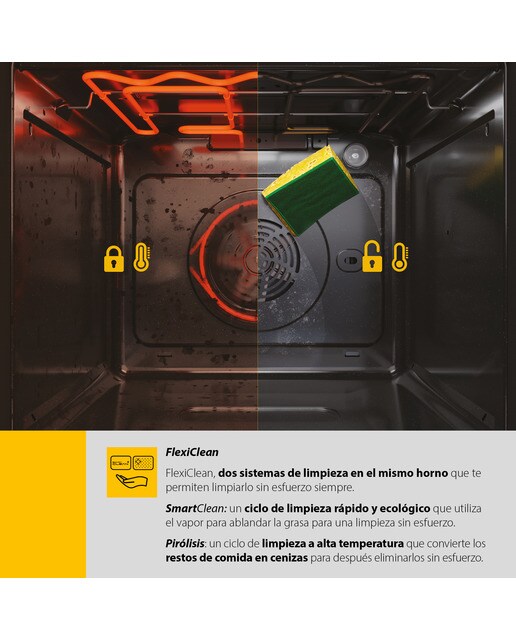Horno multifunción Whirlpool Tecnología pirolítica + hidrolítica - OMSR58RU1SB Negro-25