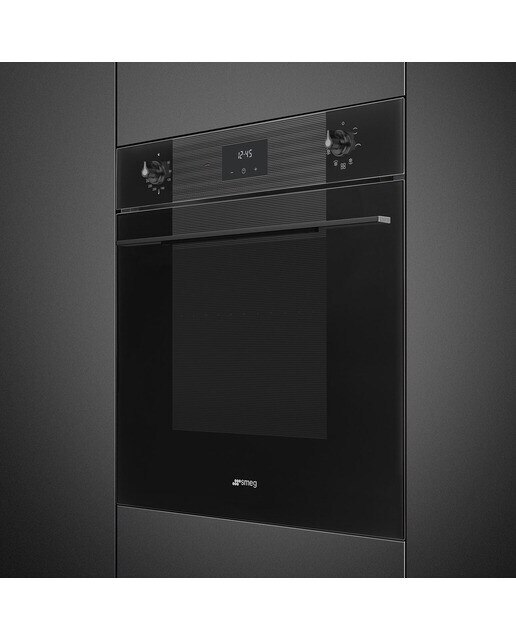 Forno Ventilado Smeg Linea SF6100VB3 Pirolítico e de 70 Litros - Preto Preto-7