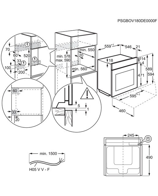 Horno multifunción AEG con 9 funciones - BPE53516XM - Inox Inox-4