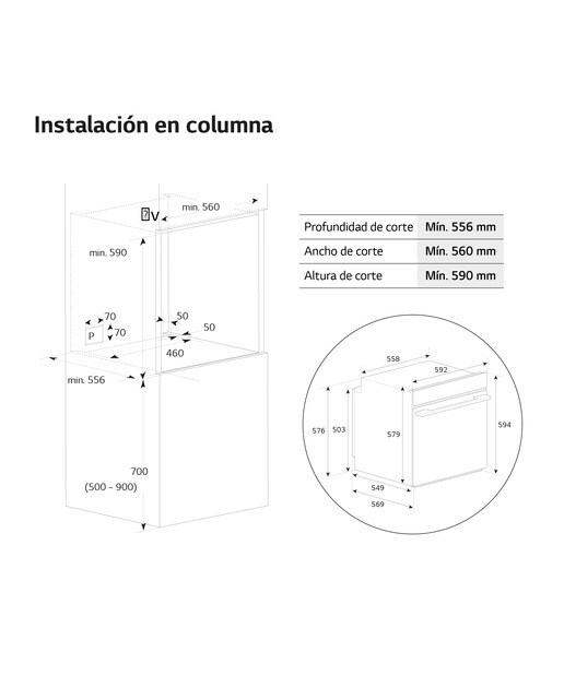 Horno multifunción LG 76l, display LCD, Instaview, funciones de cocina vapor y freidora de aire - WSED7667M Negro mate-12