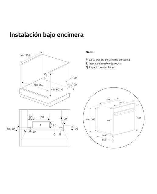 Horno multifunción LG 76l, display LCD, Instaview, funciones de cocina vapor y freidora de aire - WSED7667M Negro mate-13