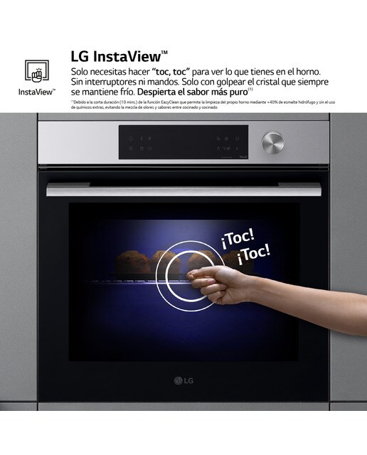Horno multifunción LG pirolítico, 76 l, display LCD con mando giratorio, función Instaview - WSED7612S Acero Inox-2