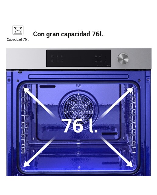 Horno multifunción LG pirolítico, 76 l, display LCD con mando giratorio, función Instaview - WSED7612S Acero Inox-5