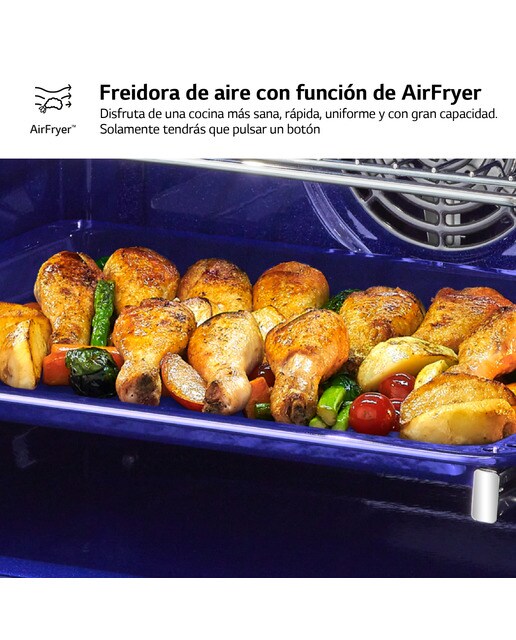 Horno multifunción LG pirolítico, 76 l, display LCD con mando giratorio, función Instaview - WSED7612S Acero Inox-6