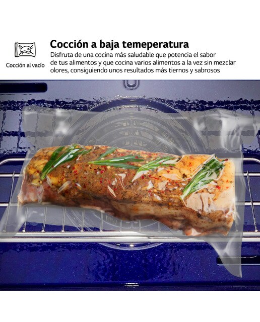Horno multifunción LG pirolítico, 76 l, display LCD con mando giratorio, función Instaview - WSED7612S Acero Inox-7