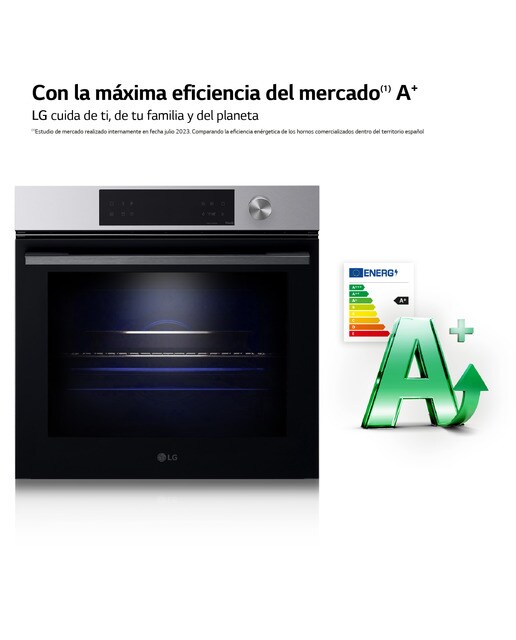 Horno multifunción LG pirolítico, 76 l, display LCD con mando giratorio, función Instaview - WSED7612S Acero Inox-9
