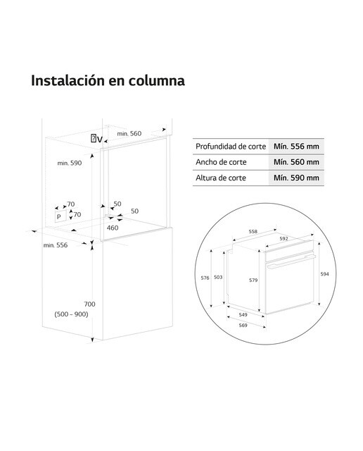 Horno multifunción LG pirolítico, 76 l, display LCD con mando giratorio, función Instaview - WSED7612S Acero Inox-11