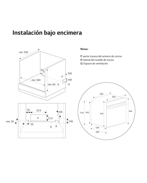 Horno multifunción LG pirolítico, 76 l, display LCD con mando giratorio, función Instaview - WSED7612S Acero Inox-12