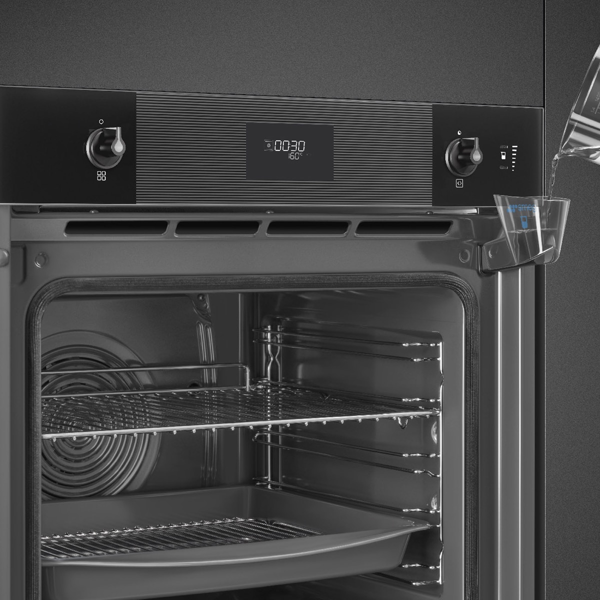 Horno multifunción Smeg, 68 litros, Pirólisis - SOP6401S2B Negro-8