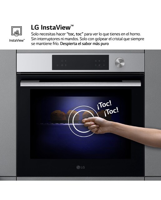 Imagen 2 de Horno multifunción LG Pirolisis, 76 l, función Instaview - WSED7613S - Inox Inox
