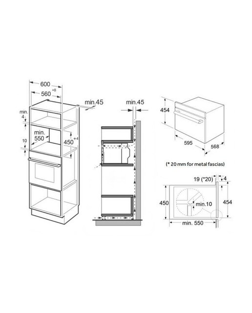 Horno compacto multifunción Haier pirolítico I-Tap Series 4 - HWO45CO4P7B - Negro Negro-2