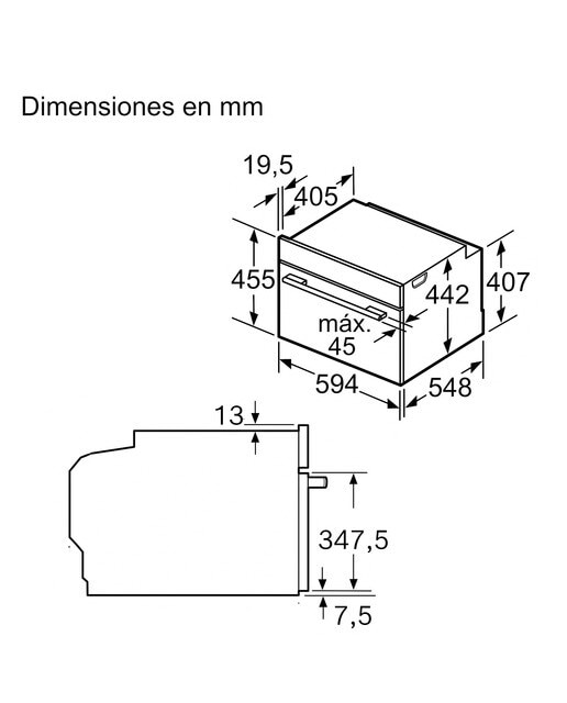 Horno compacto con microondas Bosch, 45 litros - CMG7241B1 - Negro Negro-2